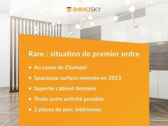 Opportunité rare: local commercial d'env. 185m² à Champel