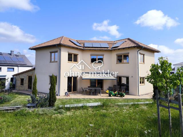 Optimal für Mainz und Alzey Pendler: Mediterranes Einfamilienhaus mit Waldblick und Südterrasse