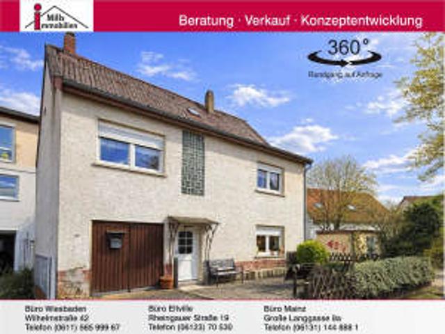 Ortsrandlage von Stadecken Elsheim: Charmantes Einfamilienhaus mit Terrasse, Garten und schönem Fernblick