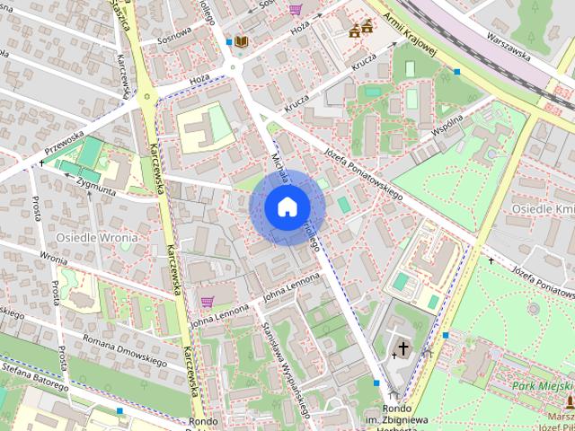 Otwock Centrum 2 pokoje, oddzielna kuchnia, balkon