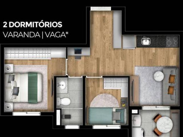 Ousy Santa Cecília | Construtora Ella | Construção | 41 metros | 02 dormitórios | com varanda | sem