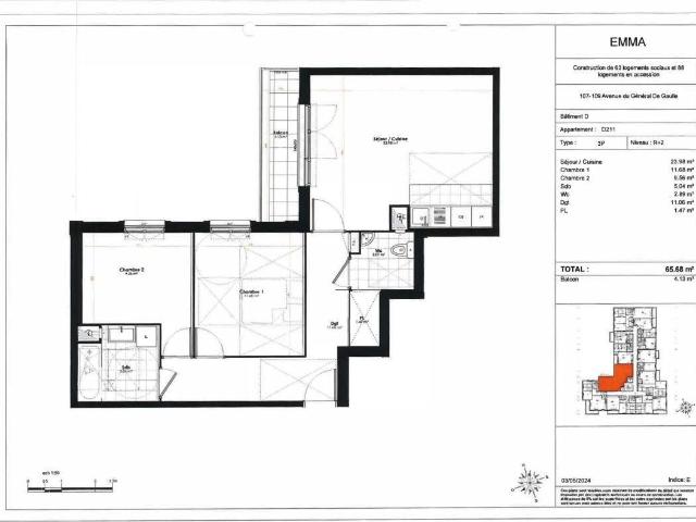 OZOIR LA FERRIERE Appartement 3 pièces 65.68m2 1 MOIS DE LOYE