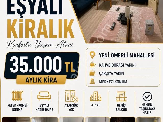 Özgür Emlak’tan Yeni Ömerli Mahallesi’nde Eşyalı Kiralık Daire