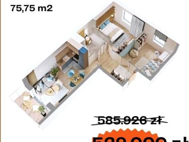 Płk. Dyplomowanego Ludwika Bociańskiego 75,75 m², Ostrów Mazowiecka