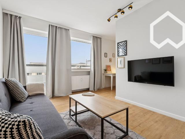 Panoramic view over Düsseldorf from the balcony Dusseldorf Amsterdam Apartments for Rent