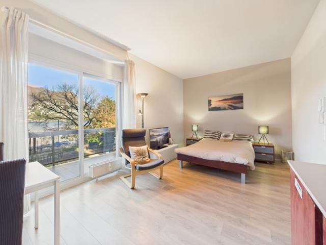Paradiso elegante 1.5 locali ristrutturato fronte lago, ideale anche come investimento