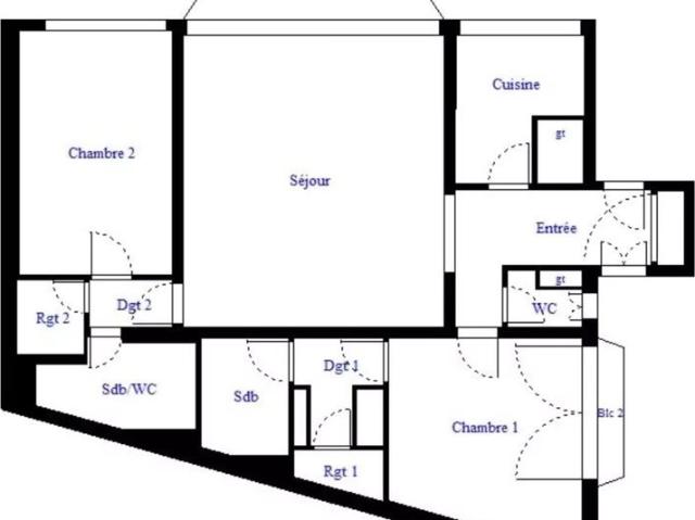Parc Montsouris, Appartement de 88m2 avec 2 balcons, cave et. 88m² Paris 14ème