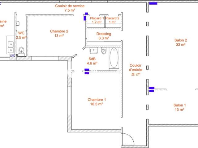 Paris 11 ème – Grand 128 m² Art Déco à réinventer – Copropriété à revenus locatifs