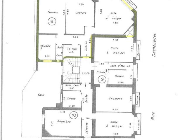 PARIS 15ème, 3 pièces de 60m2 avec 2 chambres