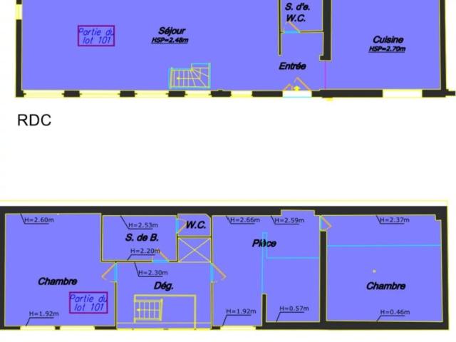 Paris 18 Guy Môquet Maison en copropriété 3 chambres 177.80 m2 au sol 151.50 m2 LC