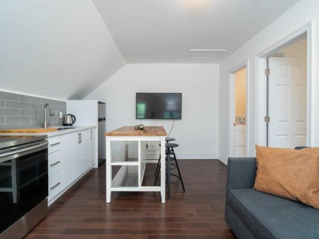 Parkdale Toronto Furnished House Entire Floor for Rent on King Street Modern 1 Bedroom, 1 Bath with Unique Floorplan and Inviting Decor
