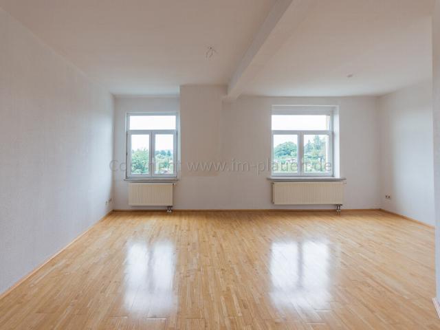 Parkett Dusche & Badewanne Weitblick Dachgeschoss | 3 Zimmer Wohnung Plauen Haselbrunn