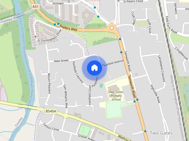 Parkfield Crescent, Tamworth, Staffordshire, B77