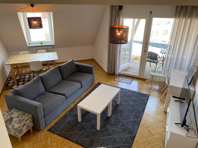 PATCH VAIHINGEN: 5 Minutes! Spacious, furnished, 2BR w/Parking