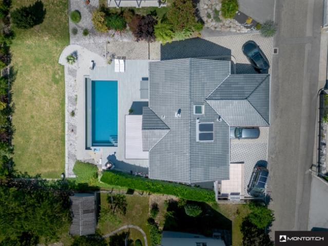 Payerne, zu verkaufen, freistehende, moderne Villa von 250 m2 mit Swimmingpool
