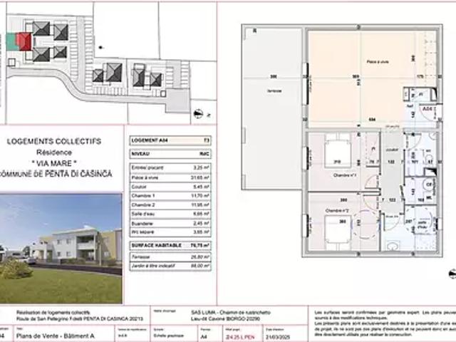Penta di Casinca 20213 Achat / Vente appartement 3 pièces t3