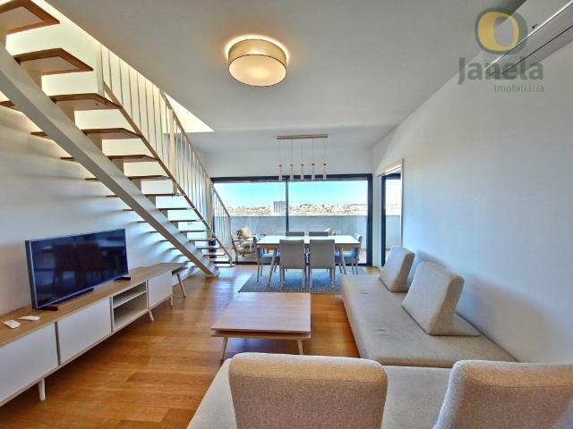 Penthouse com Jacuzzi privado e barbecue, Vista Mar Condom. 100m² Faro Sé e São Pedro