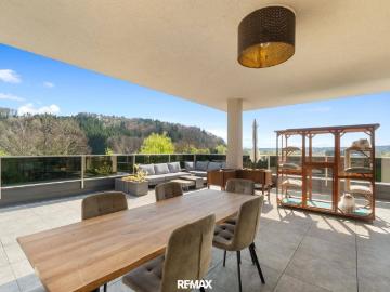 Penthouse Flair über den Dächern von Wolfsberg im Schwarzautal mit beeindruckender Dachterrasse