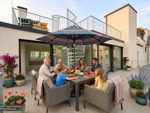 PENTHOUSE IN ALLEINLAGE | 110 m² Dachterrasse | 360° Wienblick | Lift direkt in die Wohnung
