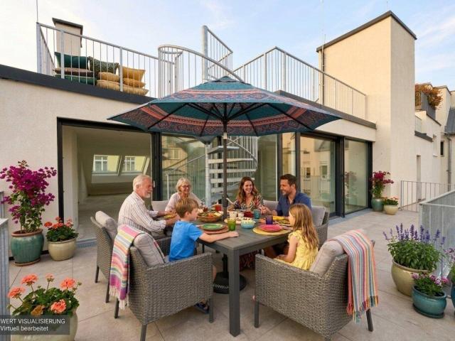 PENTHOUSE IN ALLEINLAGE | 110 m² Dachterrasse | 360° Wienblick | Lift direkt in die Wohnung