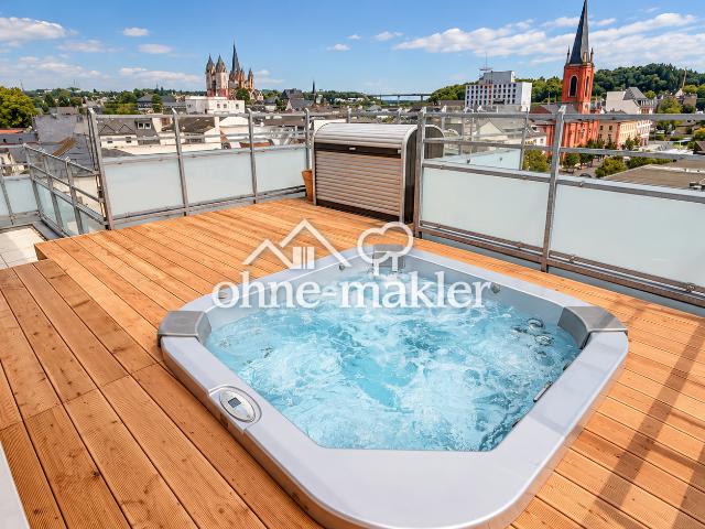 Penthouse in Limburg – 201 m², großzügige Dachterrassen, Whirlpool und Domblick