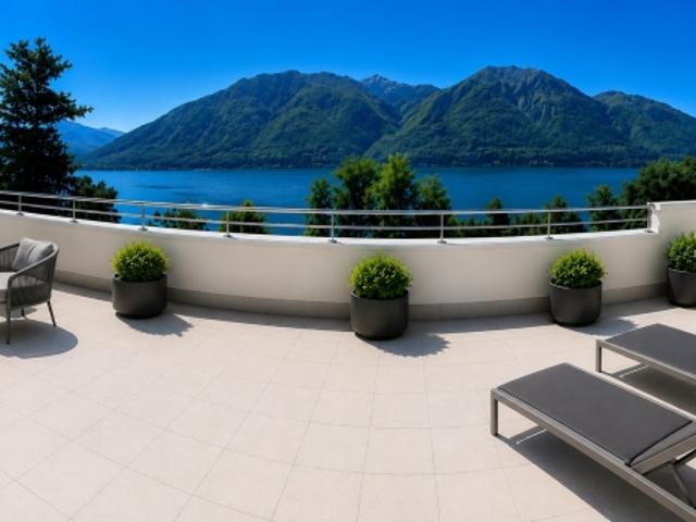 Penthouse in Minusio mit herrlichem Blick auf den Lago Maggiore