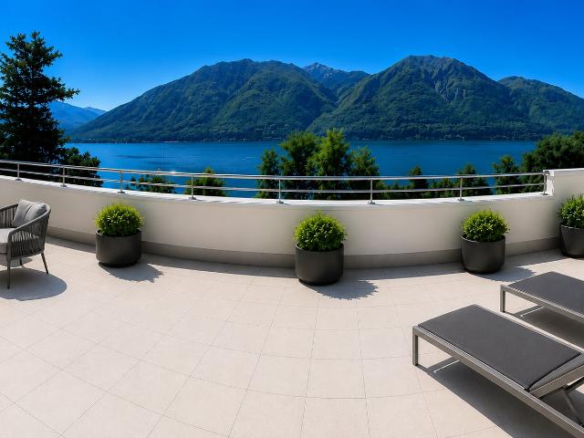 PENTHOUSE in Minusio/Locarno mit herrlichem Blick auf den Lago Maggiore