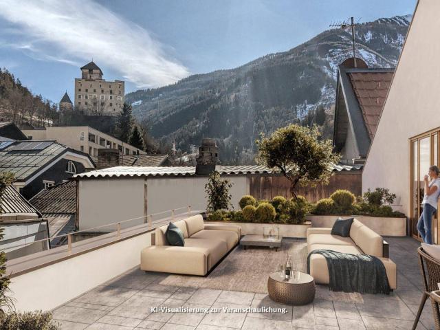 Penthouse mit Galerie und großer Dachterrasse | TOP 17 19, 4 Zimmer Dachwohnung im Jöchlerhaus Landeck