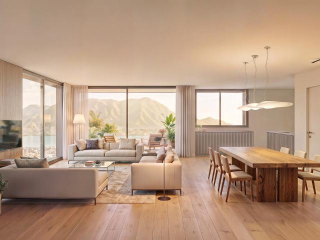 Penthouse mit Seeblick in Massagno