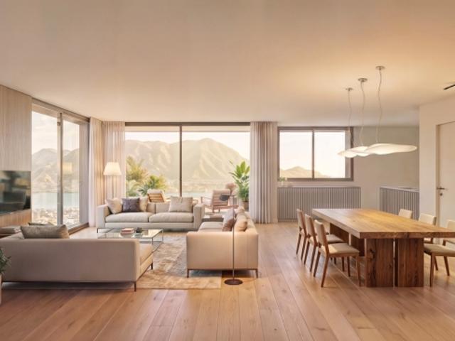 Penthouse mit Seeblick in Massagno