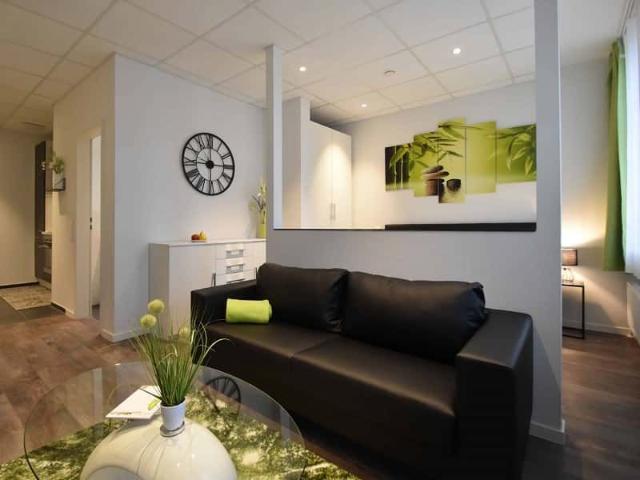 Penthouse studio apartment, modernly furnished and fully equipped in Frankfurt Niederrad