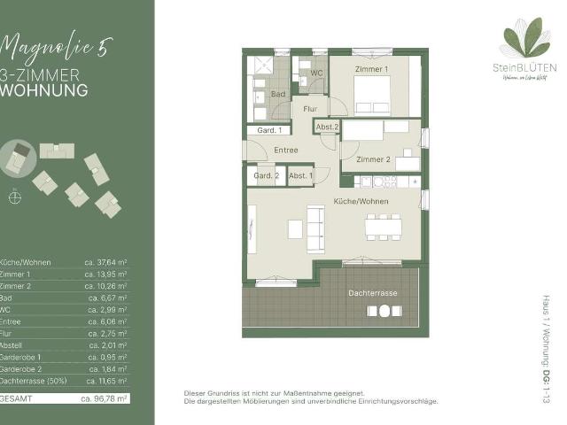 Penthouse Wohnung mit Ausblick in die Natur