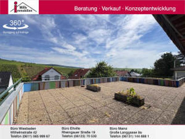 Penthouse Wohnung mit Garten, Terrasse und Panoramablick in top Feldrandlange von Eltville