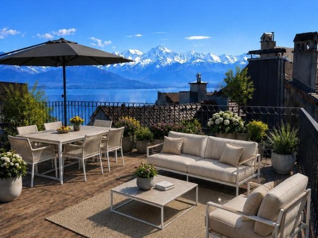 Penthouse Wohnung mit einmaliger Dachterasse und Seeblick !