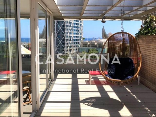 Penthouse with 70m² Private Terrace, 360 Degree Sea & City Views in Vila Olímpica