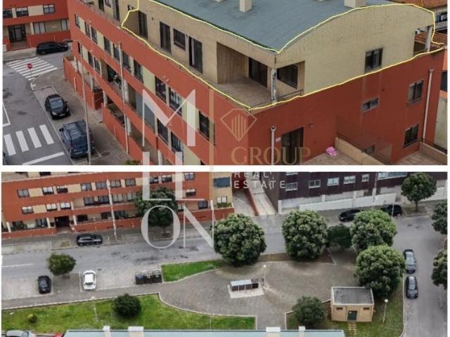 Penthouse T4 com terraço para arrendar em Perafita a 160 metros da praia