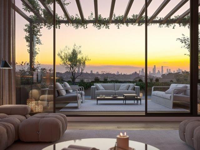 Penthouse Three Bedroom + Study with 3 Car Parks North Facing Terrace with City & Treetop Views