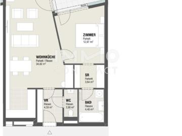 Erstbezug 2 Zi Wohnung mit Balkon & Stellplatz in Ulrichskirchen – 62m² Wohnkomfort!