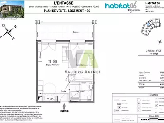 Péone 06470 Achat / Vente appartement 2 pièces t2