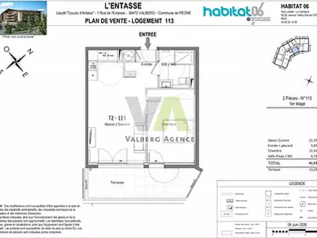 Péone 06470 Achat / Vente appartement 2 pièces t2