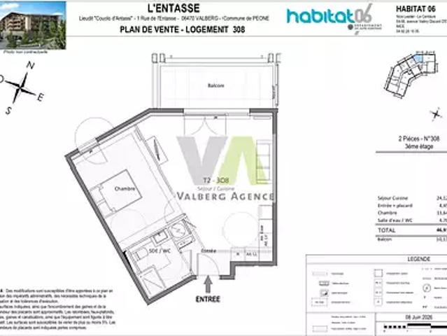 Péone 06470 Achat / Vente appartement 2 pièces t2