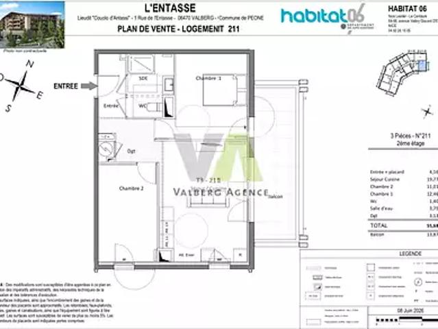 Péone 06470 Achat / Vente appartement 3 pièces t3