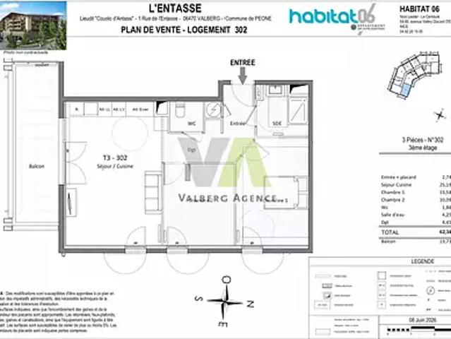 Péone 06470 Achat / Vente appartement 3 pièces t3