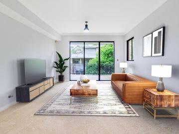 Peaceful Rear of Block Apartment