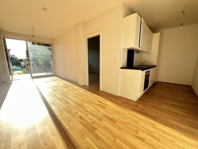 Perfekt aufgeteilte, sonnige 2 Zimmer Wohnung mit Balkon und KFZ Abstellplatz in einem modernen Neubau – Provisionsfrei