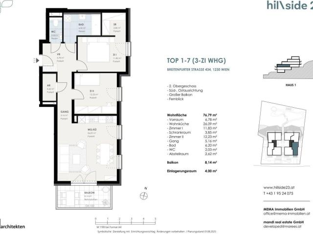 Perfekt geschnittene 3 Zimmer Wohnung mit Balkon zu verkaufen!