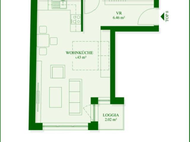 Perfekt zu Vermieten! TOP Neubau Kleinwohnung! Photovoltaik + Wärmepumpe! Loggia + Kompakter Grundriss + Energieeffizienz + Perfekte Anbindung und Nahversorgung! Jetzt zugfreifen!