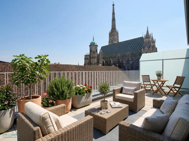 PERFEKTE MÖBLIERTE TERRASSENWOHNUNG BEIM STEPHANSPLATZ