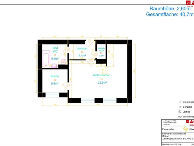 perfekte singlewohnung in linz – 40 m² mit parkplatz