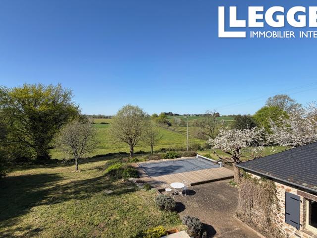 Périgourdine de caractère en pierres avec piscine, endroit très calme et vue imprenable sur la campagne!